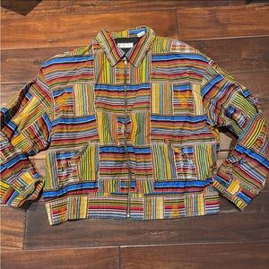 90s E Style  Colorful Striped  Jacket